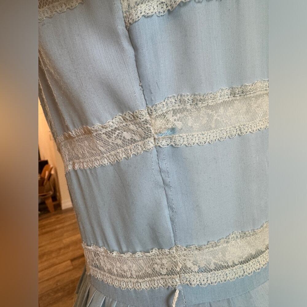 Vintage L'aiglon Blue Dress - Size 4/6 - Picture 3 of 10